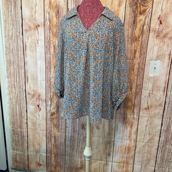 Women Micoson Plus Size XL Tops 3/4 Sleeve Pullover Blouse - Picture 1 of 7